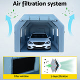 Giantz Inflatable Spray Booth 8.5X4.6M Car Paint Tent Filter System 2 Blowers - 45-Degree Angle