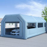 Giantz Inflatable Spray Booth 8.5X4.6M Car Paint Tent Filter System 2 Blowers - Close-Up Angle