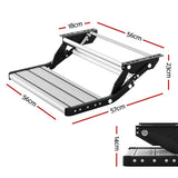 Weisshorn Heavy-Duty Aluminium Caravan Pull-Out Step - 200KG Capacity - Front View