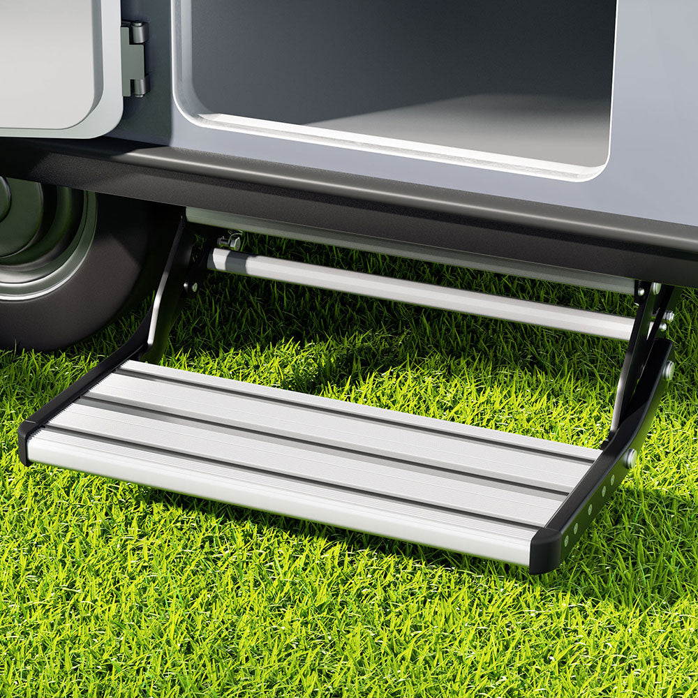 Weisshorn Heavy-Duty Aluminium Caravan Pull-Out Step - 200KG Capacity