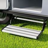 Weisshorn Heavy-Duty Aluminium Caravan Pull-Out Step - 200KG Capacity - 45-Degree Angle