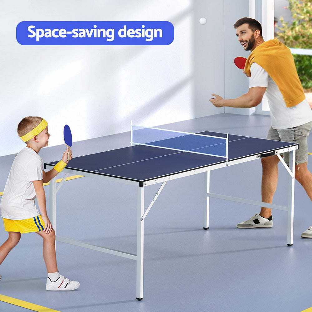 Everfit Table Tennis Ping Pong Table Portable Foldable Family Game Home Indoor