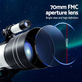 Portable 150X HD Astronomy Telescope with Tripod Optical Outdoor for Kids Adults