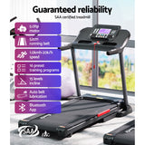 Everfit Treadmill Electric Auto Incline Home Gym Fitness Exercise Machine 520mm - Top-Down View