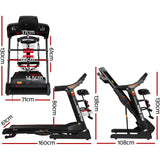 Everfit Treadmill Electric Home Gym Fitness Exercise Machine w/ Massager 480mm