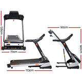 Everfit Treadmill Electric Auto Incline Spring Home Gym Fitness Exercise 480mm - Front View