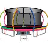 Everfit 14FT Trampoline for Kids w/ Ladder Enclosure Safety Net Rebounder Colors