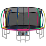 Everfit 16FT Trampoline for Kids w/ Ladder Enclosure Safety Net Rebounder Colors