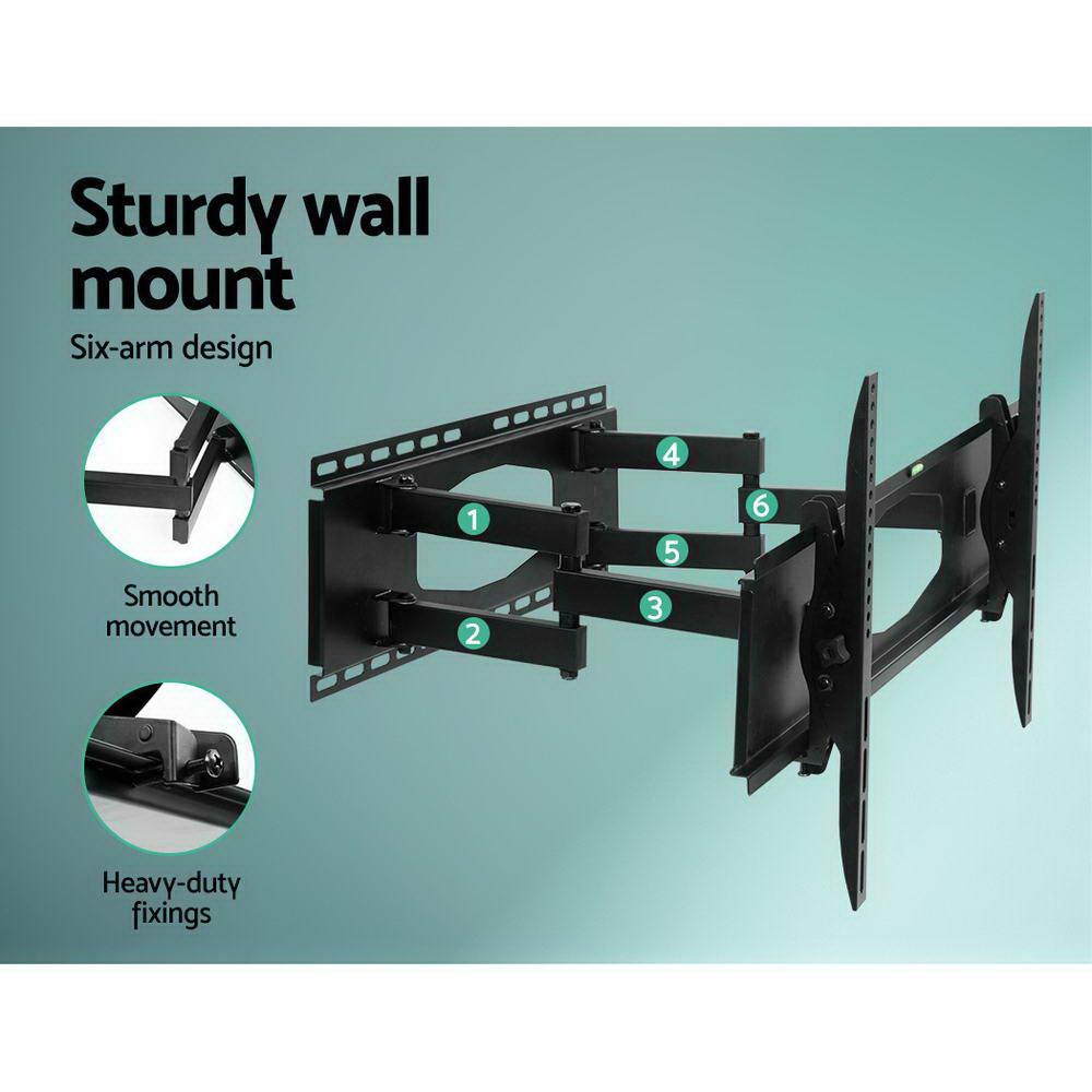 Artiss Full Motion TV Wall Mount for 32"-80" Screens - Heavy-Duty Dual Arm Bracket