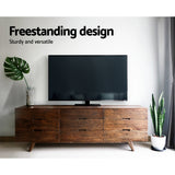 Sleek Swivel TV Stand Mount for 32"-55" LED LCD - Tempered Glass & Metal Design