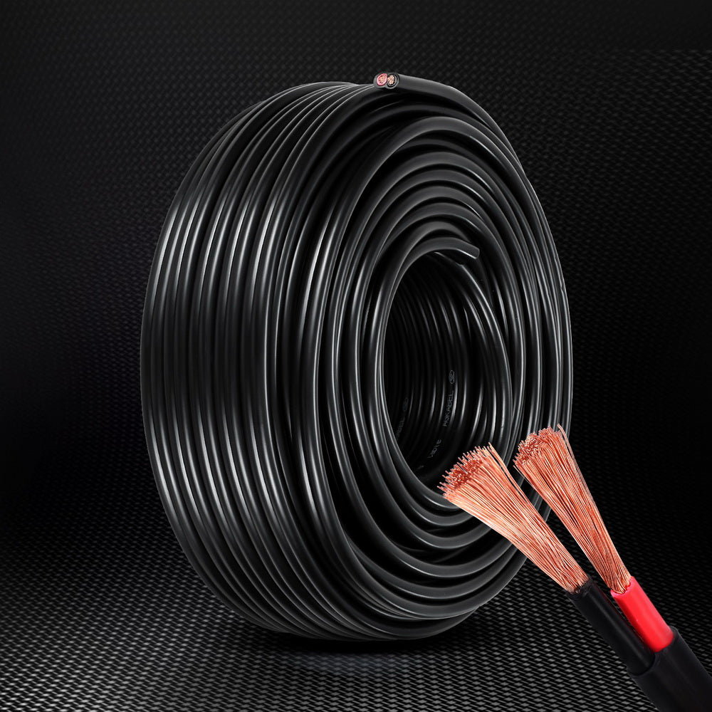 Giantz 30M Heavy-Duty 8B&S Twin Core Automotive Electrical Cable 450V with Dual Sheath