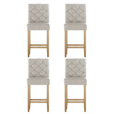 Artiss 4x Bar Stools Linen Upholstered Chairs