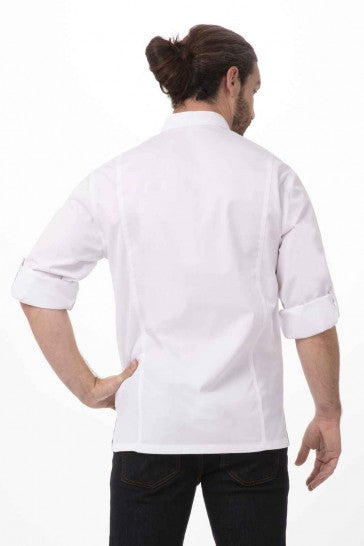 Lansing Men's White L Chef Jacket by Chef Works