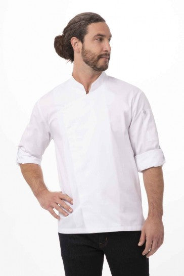 Lansing Men's White XL Chef Jacket by Chef Works