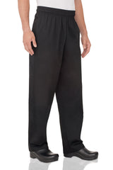 Essential Men's Black 4XL Baggy Chef Pants by Chef Works