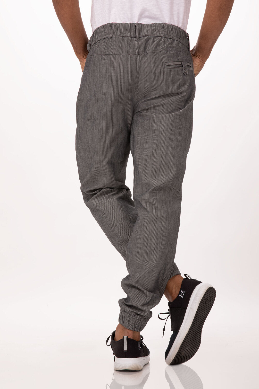 Jogger 257 Black/White Stripe 3XL Men's Chef Pants by Chef Works