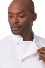 Volnay Men's White M Chef Jacket by Chef Works