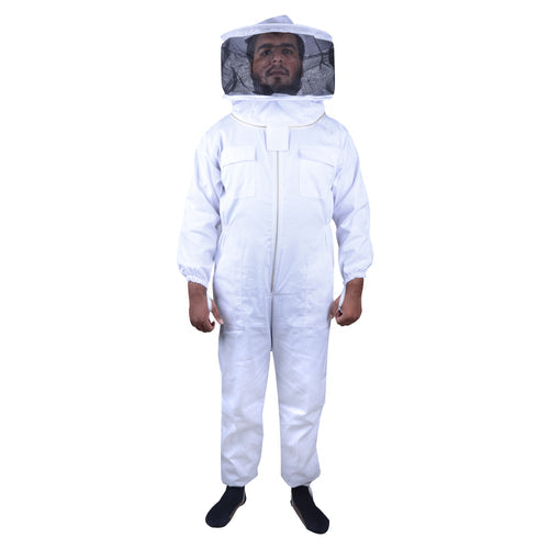 Beekeeping Bee Full Suit Standard Cotton With Round Head Veil S