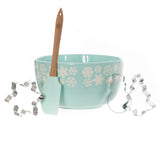 Bread and Butter Electroplate Icy Snowflake Mini Mix Bowl Set - Front View