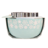 Bread and Butter Electroplate Icy Snowflake Mini Mix Bowl Set - Side View