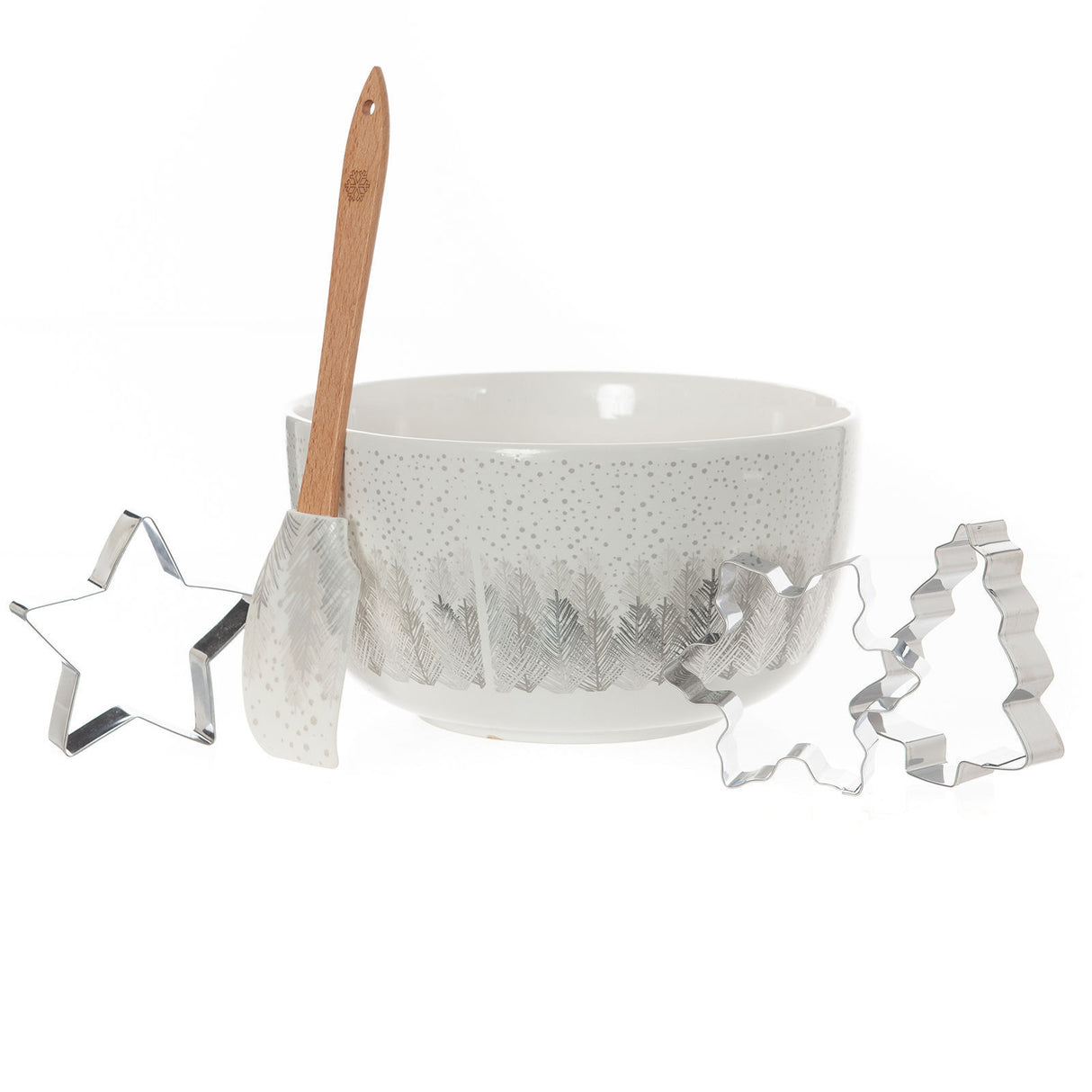 Bread and Butter Electroplate Tree Mini Mix Bowl Set - Silver