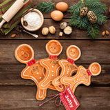 Bread and Butter Figurine Gingerbread Man Spoons 4 Pack - Front View