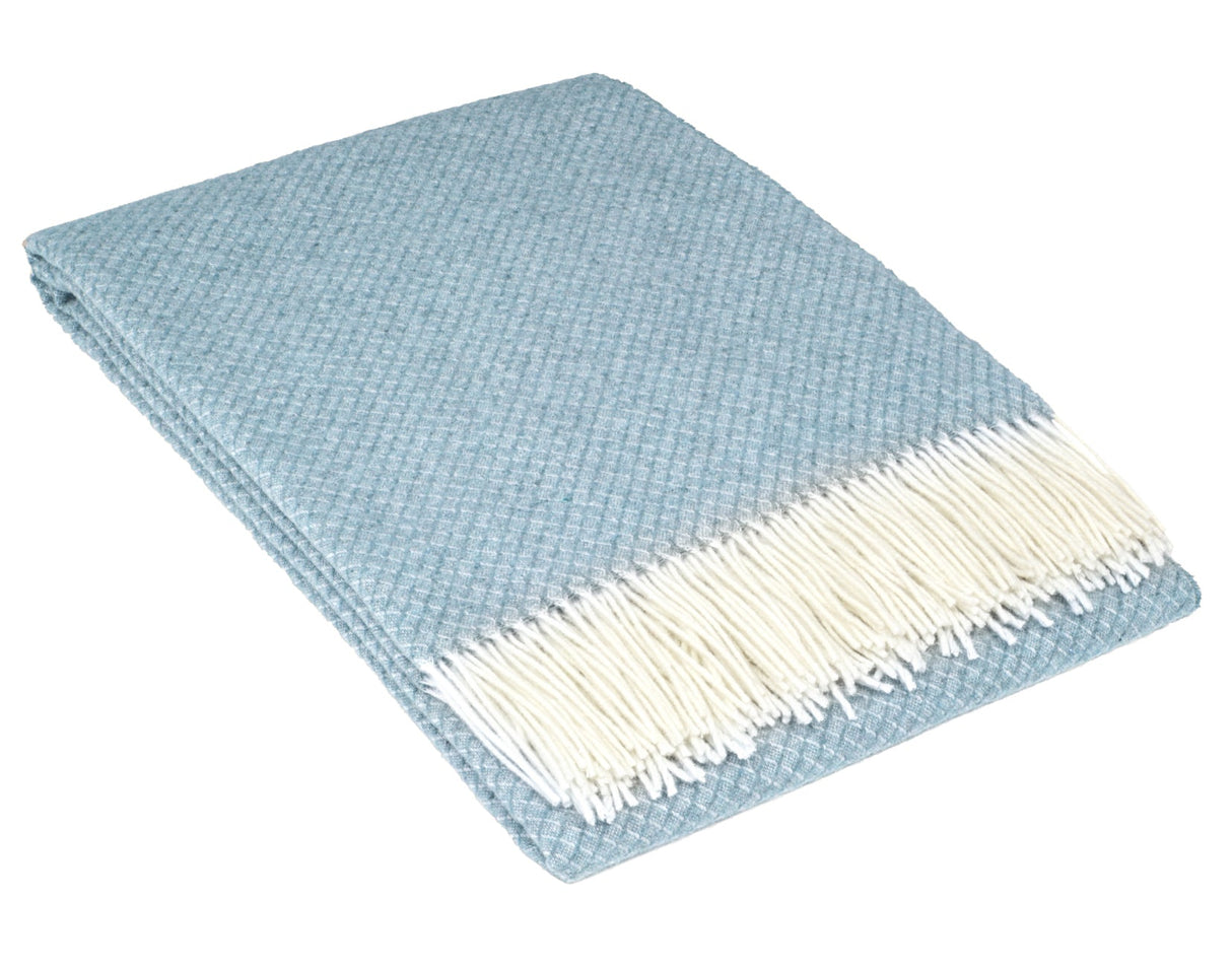 Luxurious Merino Wool and Cashmere Blend Throw - Blue Chiswick Design