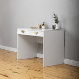 ODESSA DESK - WHITE - HAMPTONS - HALF MOON BRASS