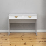 ODESSA DESK - WHITE - HAMPTONS - HALF MOON BRASS