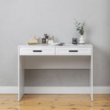 ODESSA DESK - WHITE - HAMPTONS - OVAL BLACK