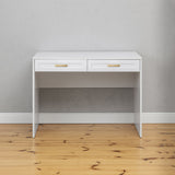 ODESSA DESK - WHITE - HAMPTONS - OVAL BRASS