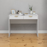 ODESSA DESK - WHITE - SLIM - PULL BRASS