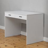 ODESSA DESK - WHITE - SLIM - OVAL BLACK