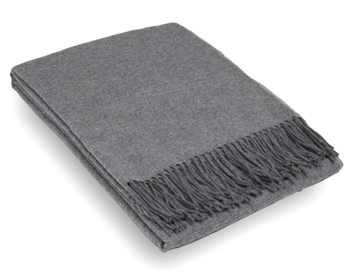 Slate Paddington Merino Wool Blend Throw Blanket