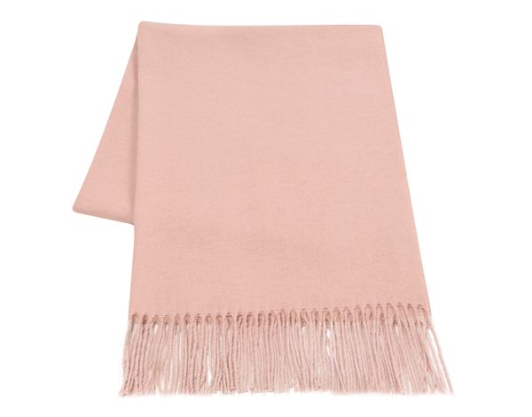 Luxury Blush Merino Wool Blend Paddington Scarf