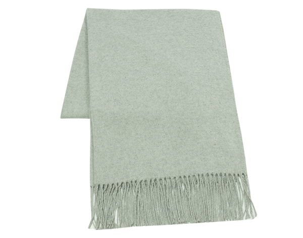 Luxurious Grey Merino Wool Blend Paddington Scarf