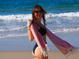 CORAL PORTSEA TURKISH COTTON BEACH TOWEL