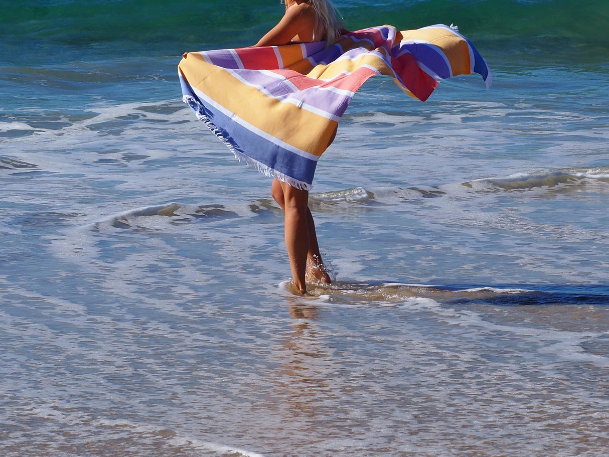 Sorrento Quick-Dry Turkish Cotton Beach Towel - Summer Edition