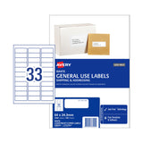 AVERY Gen Label L7157GU 33 Labels per Sheet, Box of 100