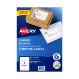 AVERY 8-Per-Sheet Laser Labels L7165 - Pack of 100