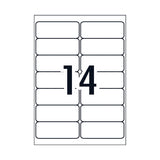 AVERY L7063 14-Label Sheet Pack of 25