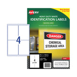 AVERY L7069 Laser Labels - 4 Labels per Sheet, Pack of 25