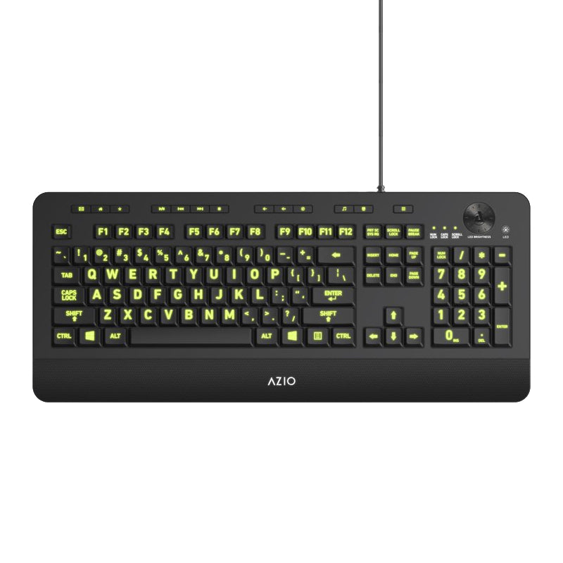 AZIO Vision Large Print 5C Backlit Keyboard