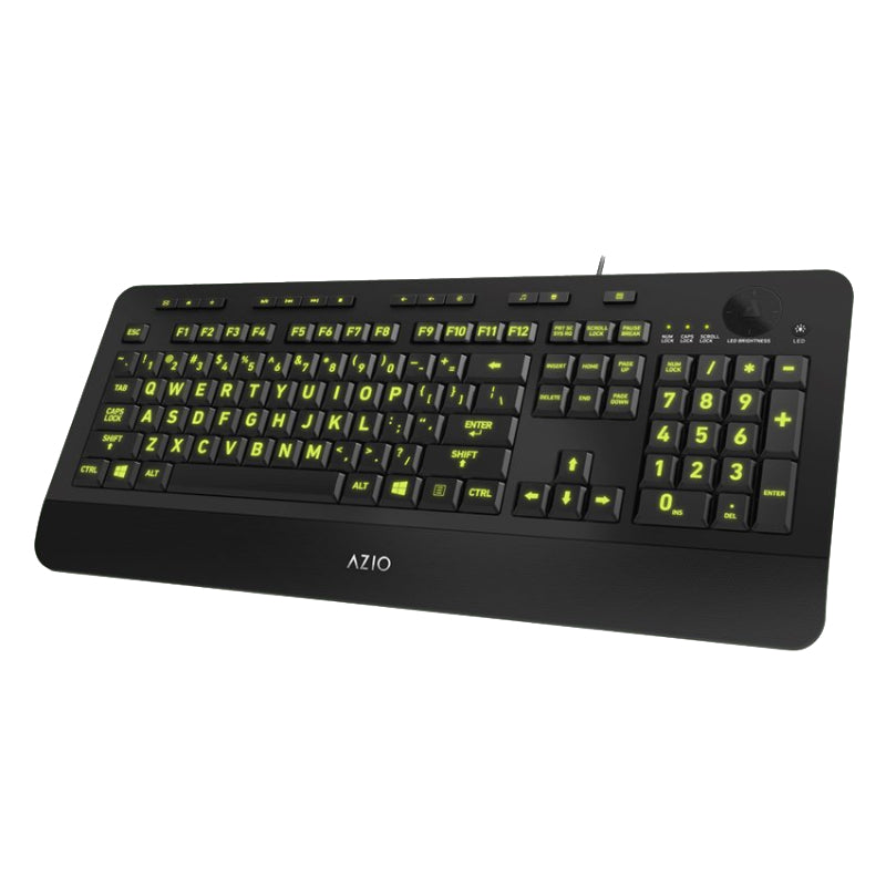 AZIO Vision Large Print 5C Backlit Keyboard