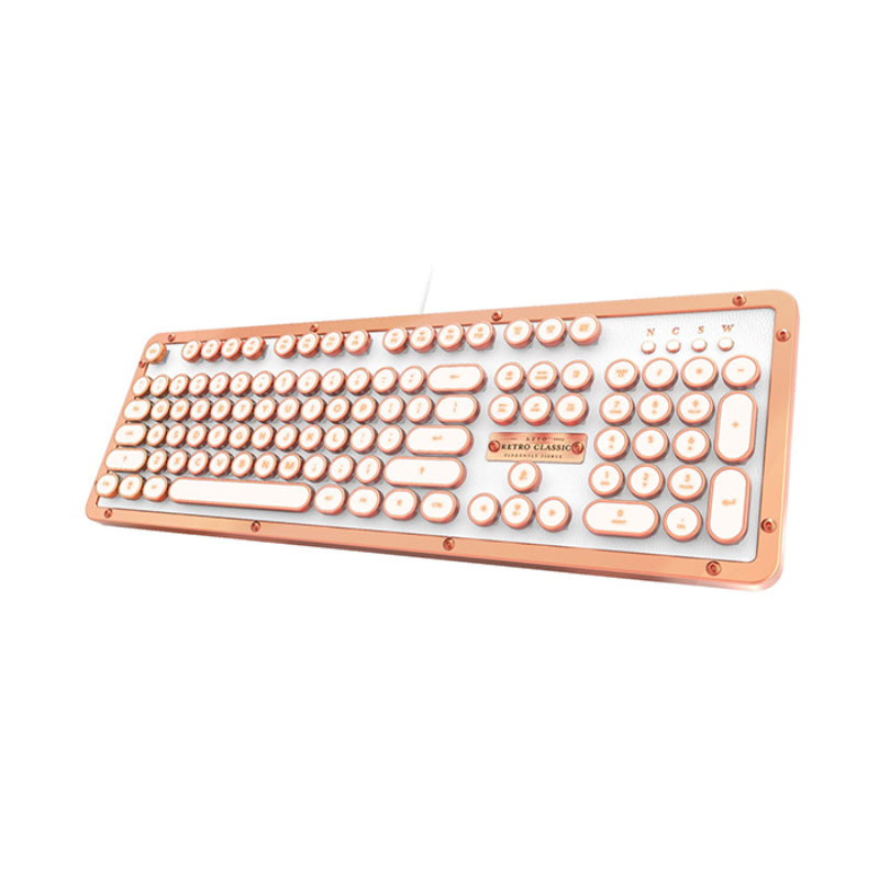 AZIO Vintage Bluetooth Keyboard in White