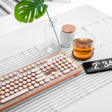 AZIO Vintage Bluetooth Keyboard in White