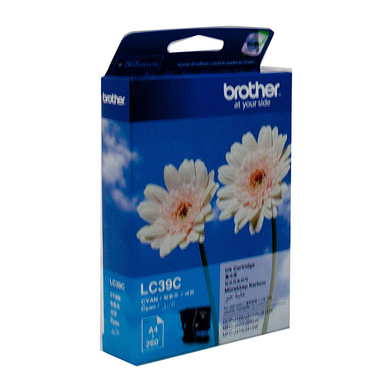 Brother LC-39C Cyan Ink Cartridge - DCP-J125/J315W/J515W MFC-J220/J265W/J410/J415W/J140W- up to 260 pages