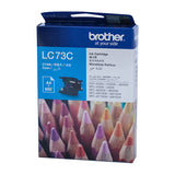 Brother LC-73C Cyan High Yield Ink - DCP-J525W/J725DW/J925DW, MFC-J6510DW/J6710DW/J6910DW/J5910DW/J430W/J432W/J625DW/J825DW - up to 600 pages - Front View