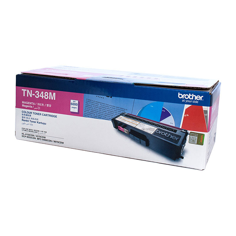 Brother TN-348M Colour Laser Toner - Super High Yield Magenta - HL-4150CDN/4570CDW, DCP-9055CDN, MFC-9460CDN/9970CDW - 6000 pages