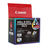 CANON PG640 CL641 XL Twin Pack Genuine Inkjet Cartridges - Front View